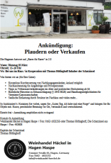 Plaudern oder Verkaufen